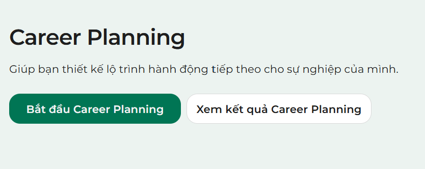 Giao diện Career Planning